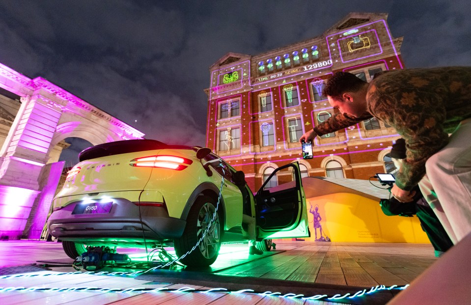 It's the world's largest tallest arcade game that's playable via electric car