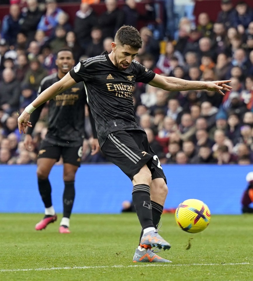 Jorginho scored his first Arsenal goal in spectacular style