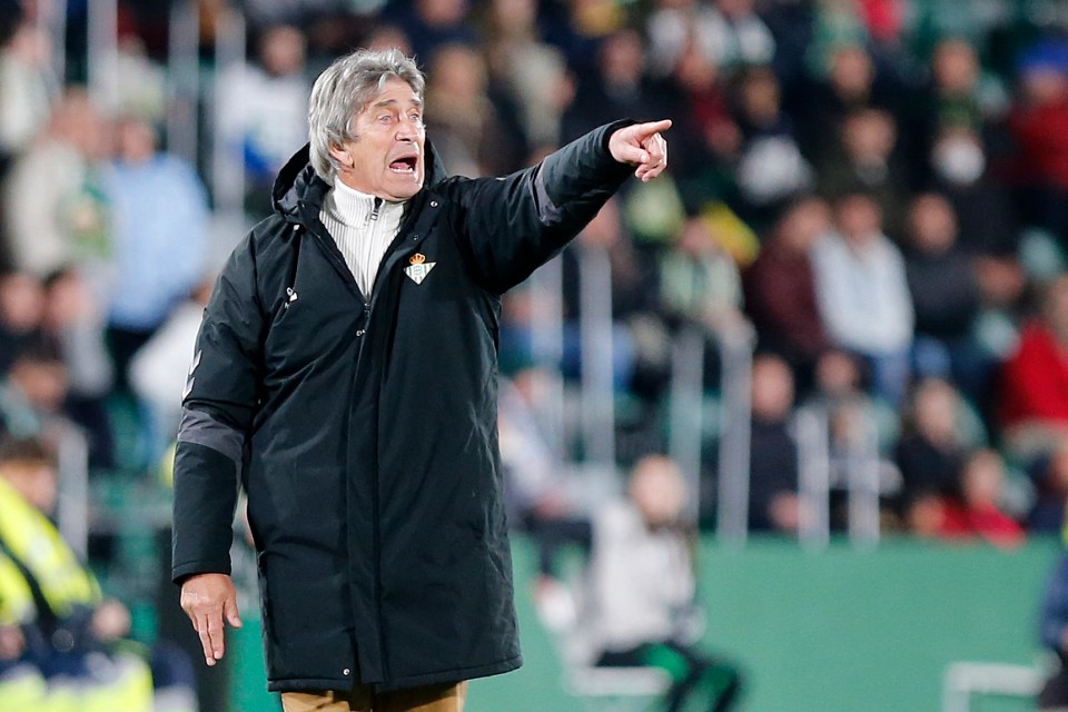 Real Betis boss Manuel Pellegrini will be without a key man against Man United