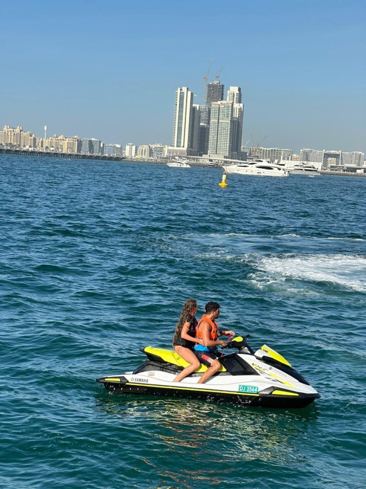 The family headed out on jetskis