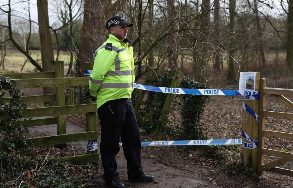 Police cordoned off the area as the hunt continues