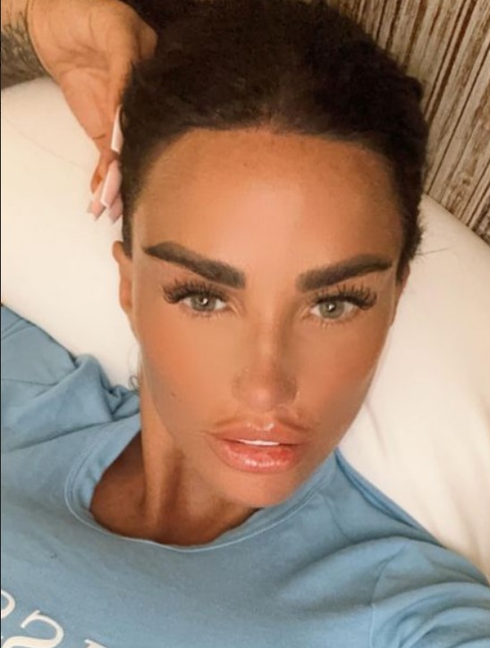 Katie Price showed off the results of her fuller pout in a new selfie