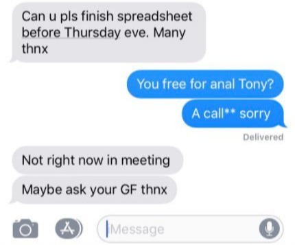 Max was left mortified when he accidentally asked his boss a very rude question