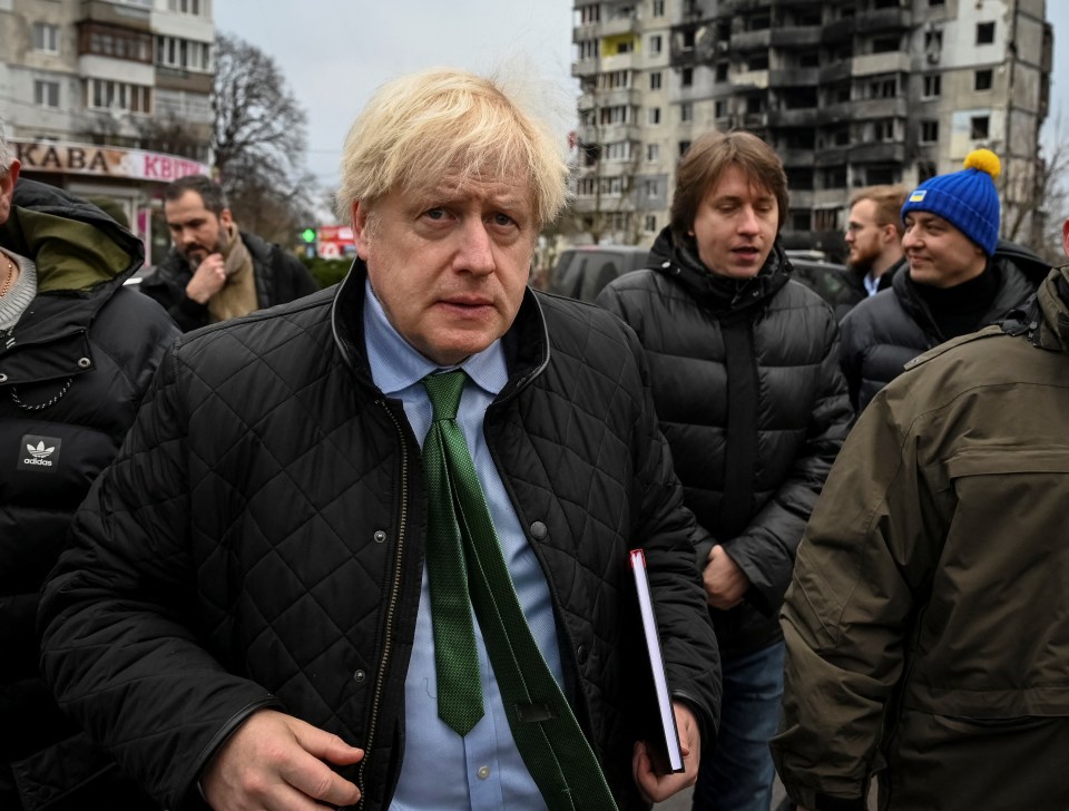 Boris Johnson in Ukraine recently