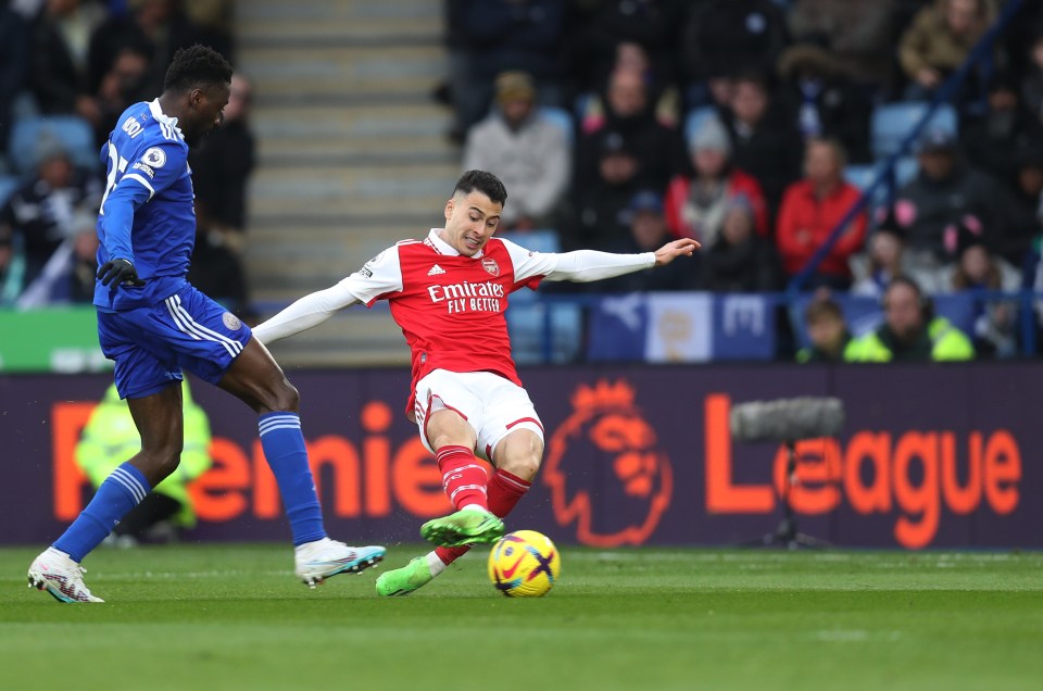 Martinelli’s goal saw Arsenal win 1-0 over Leicester