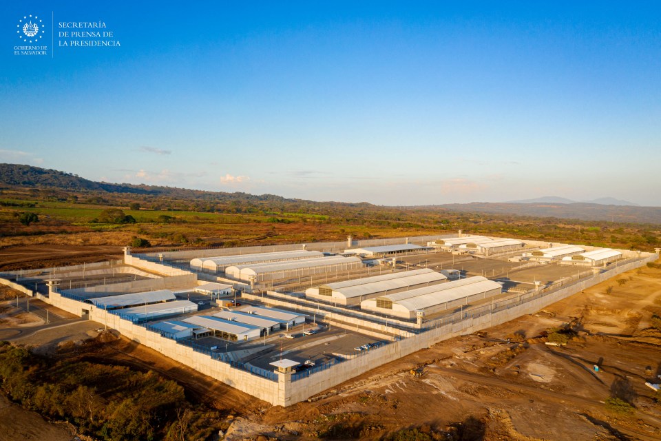 The prison was built to help with El Salvador's prison overcrowding problem