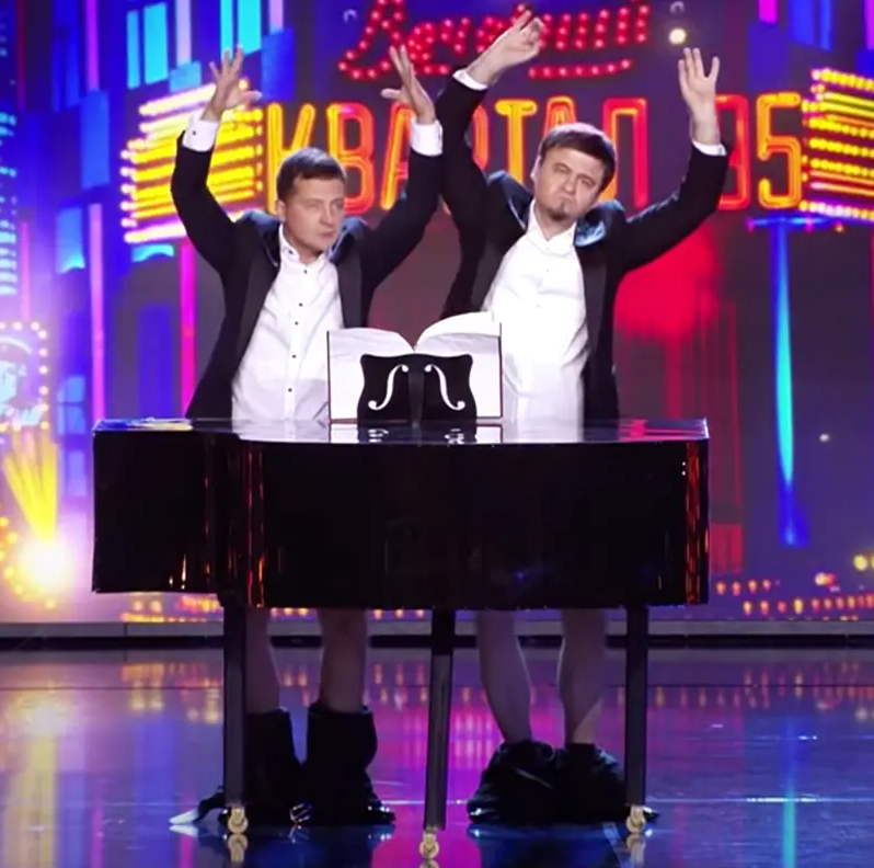 Zelensky appeared on TV playing piano with his penis in a sketch in 2016