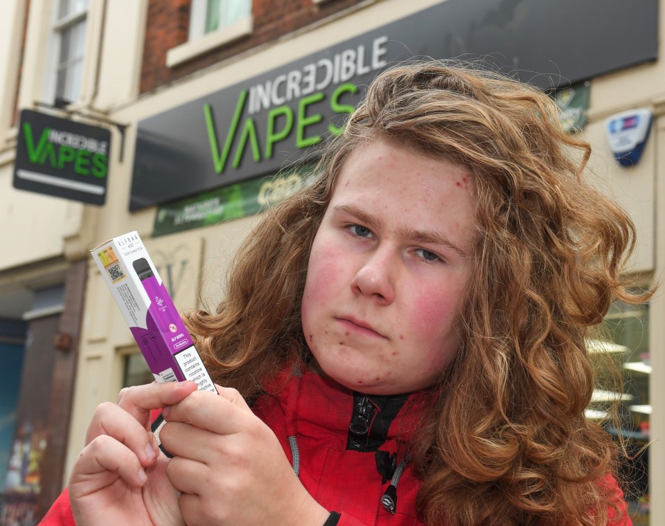 Jed, 14, managed to buy a vape from a store in Hull, despite being underage