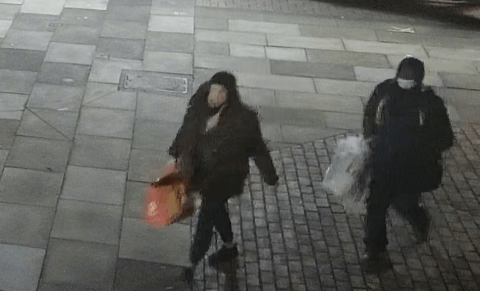 Cops last week released fresh footage of the pair in Manchester