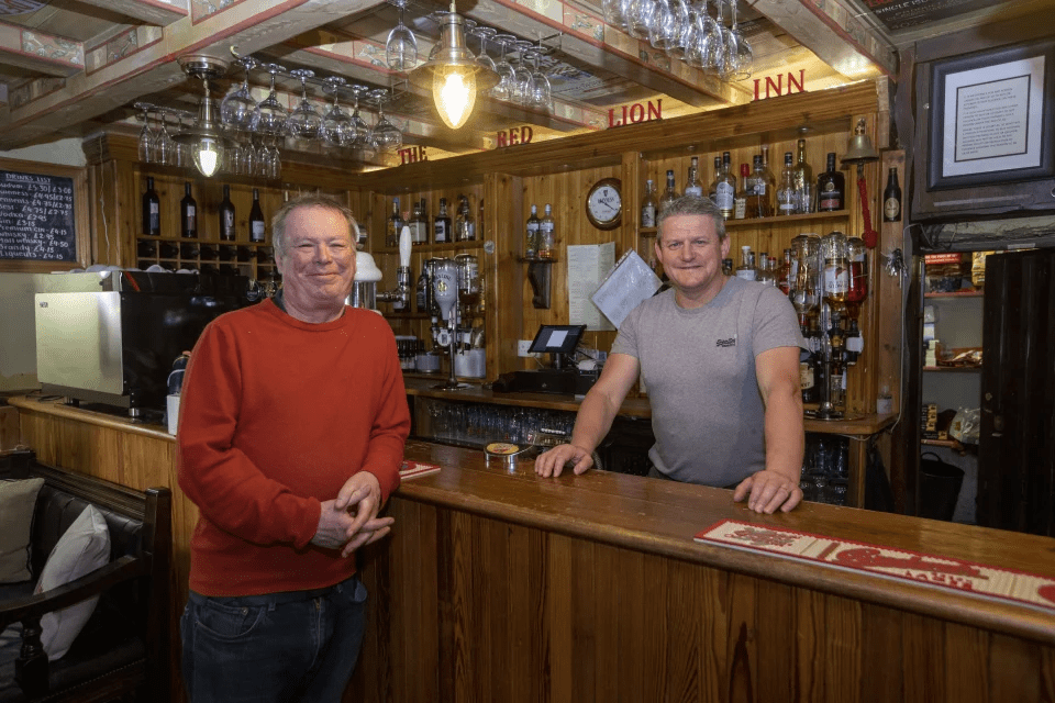 Proud Landlord Mike Brown runs the 600-year-old pub