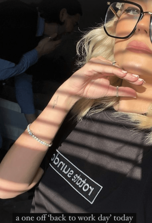 New mum Lucy Fallon headed back to work today