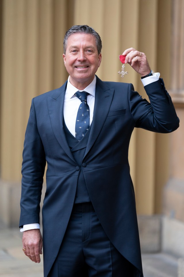 John Torode was also made an MBE during an investiture ceremony at Buckingham Palace