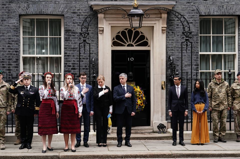 Rishi Sunak and Akshata Murty were joined by the Ukrainian Ambassador to the UK, Vadym Prystaiko, and his wife Inna