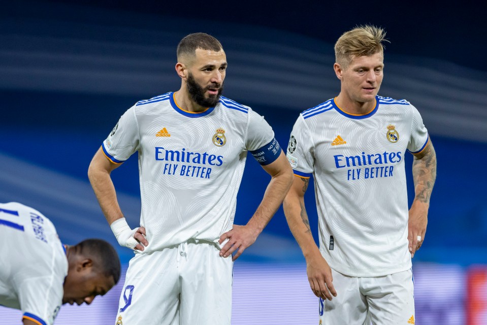 Both Karim Benzema and Toni Kroos could miss the game against Liverpool