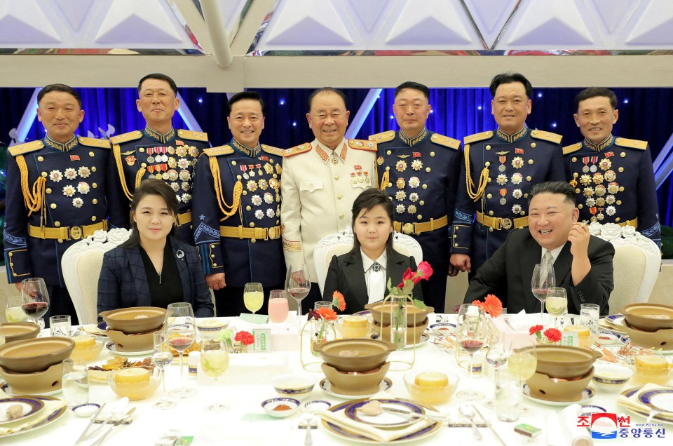 Kim Ju Ae also joined her father and mother at a banquet with military officials