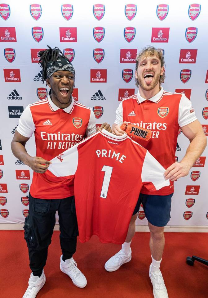 KSI and Paul have a deal with Arsenal where their Prime drink is sold at the Emirates