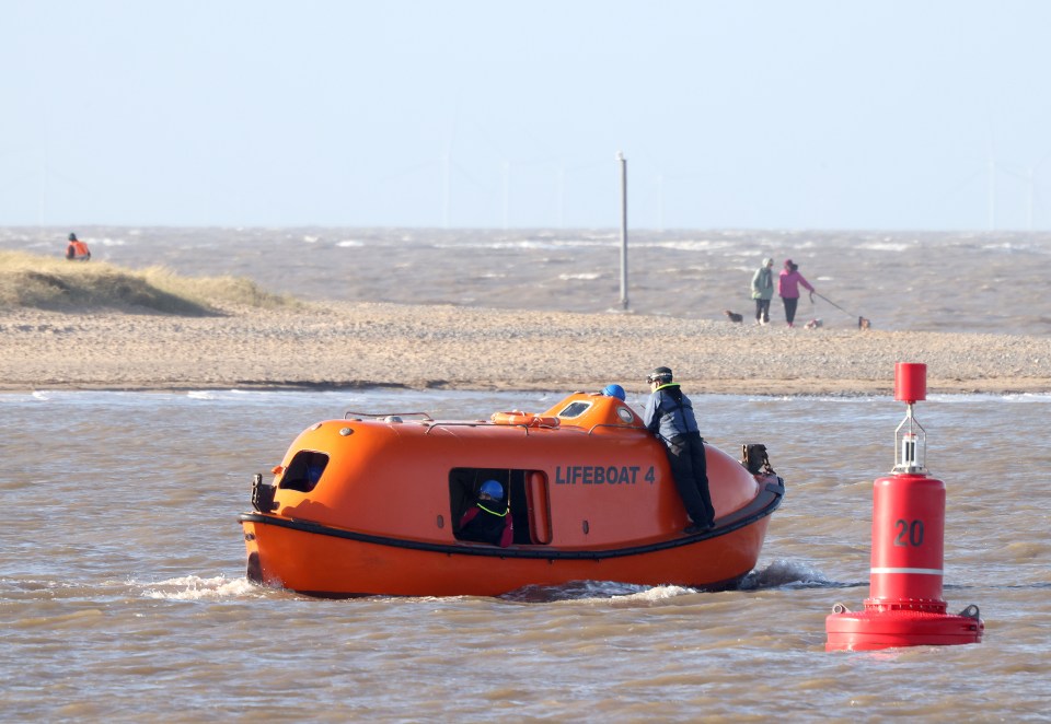 Coastguards joined Morecambe Bay search yesterday