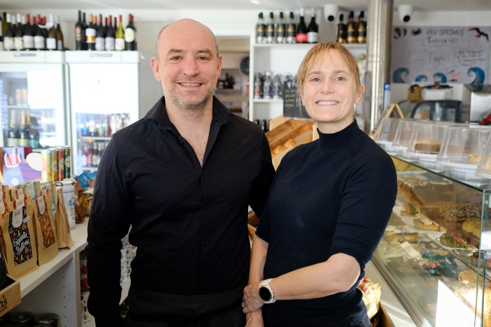 Locals Caleb and Terri Munday run the Mousehole Deli & Kitchen in Mousehole, Cornwall