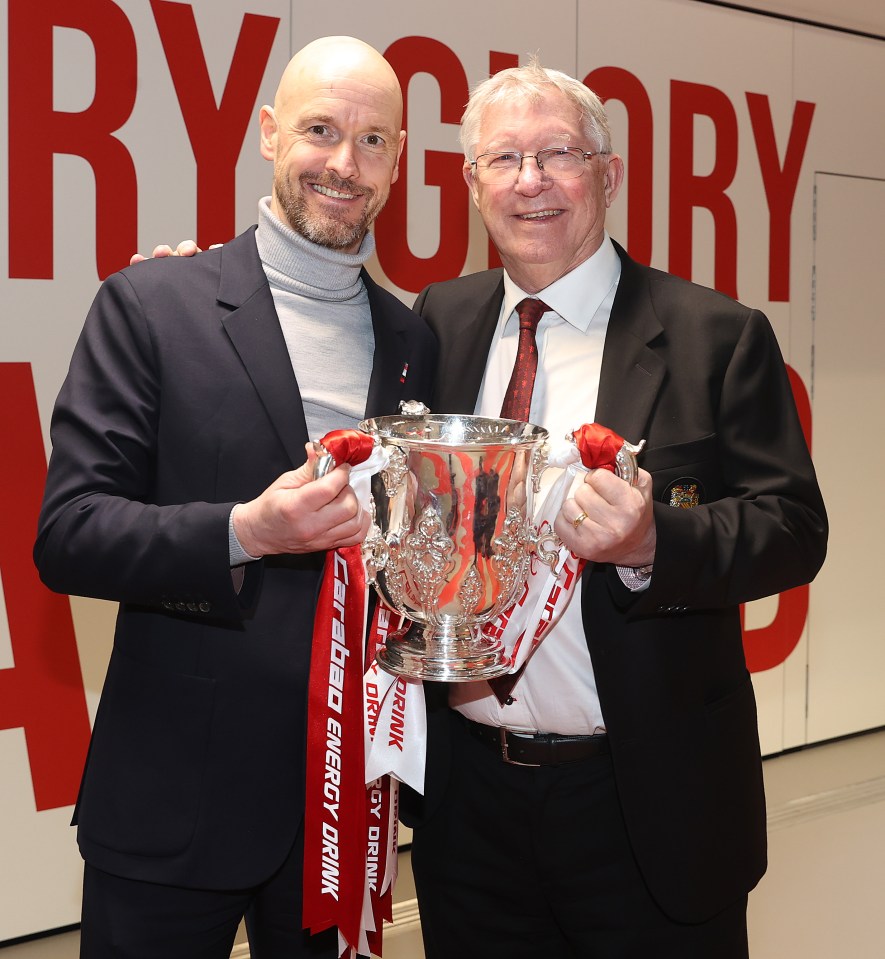 The pair posed for a photo with the Carabao Cup together at Wembley