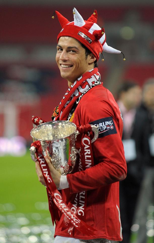 Cristiano Ronaldo won eight trophies during his time at Manchester United