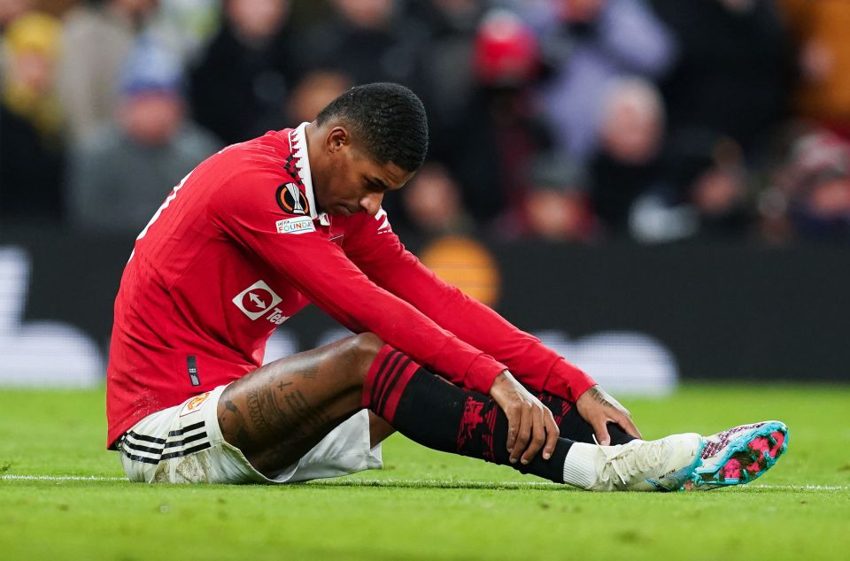 Rashford, 25, had gone down hurt during the match