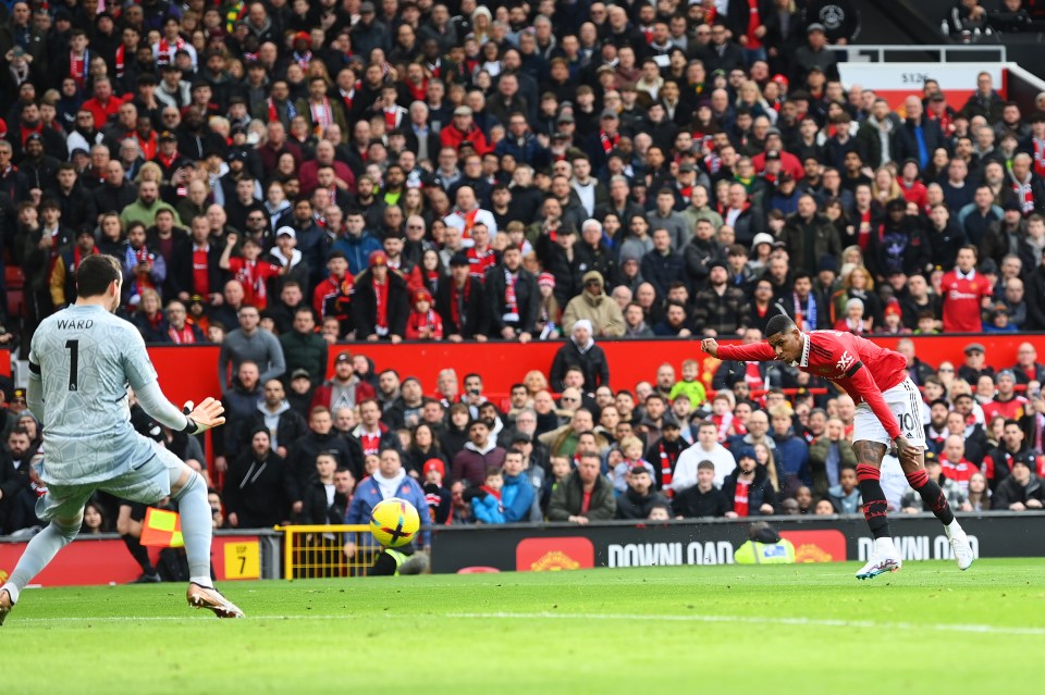 Marcus Rashford put the Red Devils ahead with a clinical finish