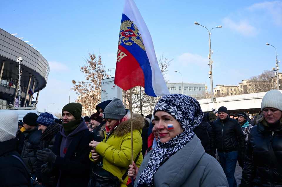 Thousands poured into Moscow's Luzhniki Stadium for the pro-war rally