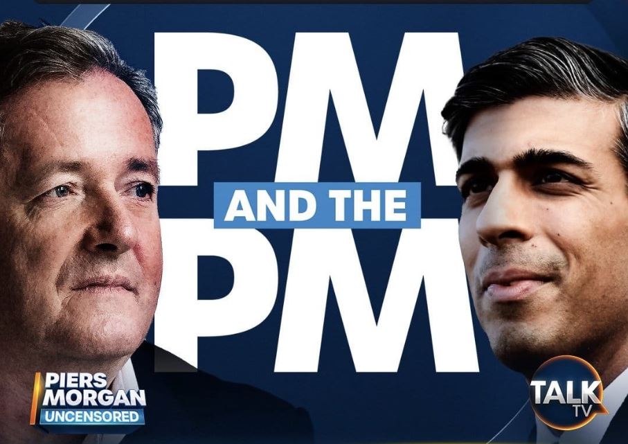 Piers Morgan will grill Rishi Sunak on TalkTV tomorrow night