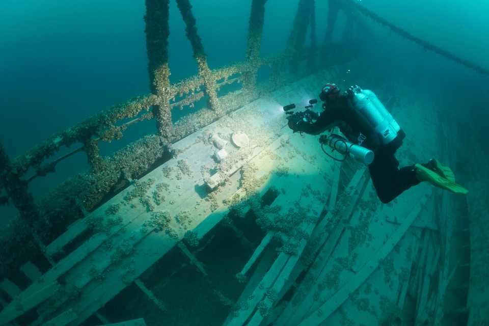 The shipwreck has been dubbed one of the 'best preserved' on the planet