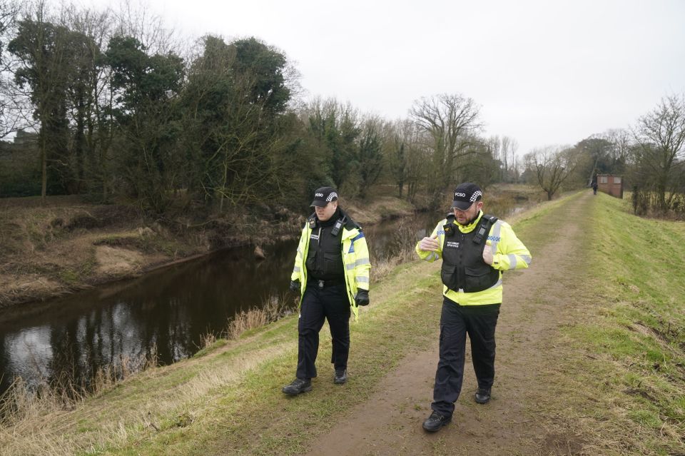 Police activity near the River Wyre in St Michael’s on Wyre, Lancashire