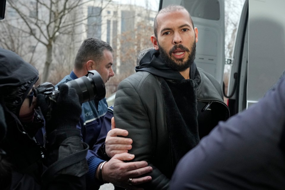 Andrew Tate outside court as he was denied release