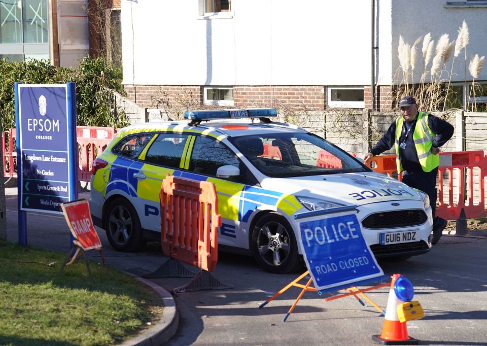 The three bodies were found on the grounds of Epsom College