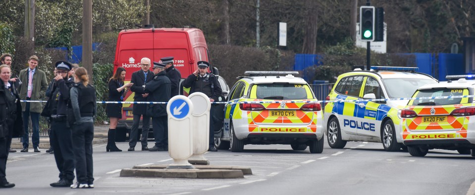 Ardleigh Green Road was cordoned off by cops