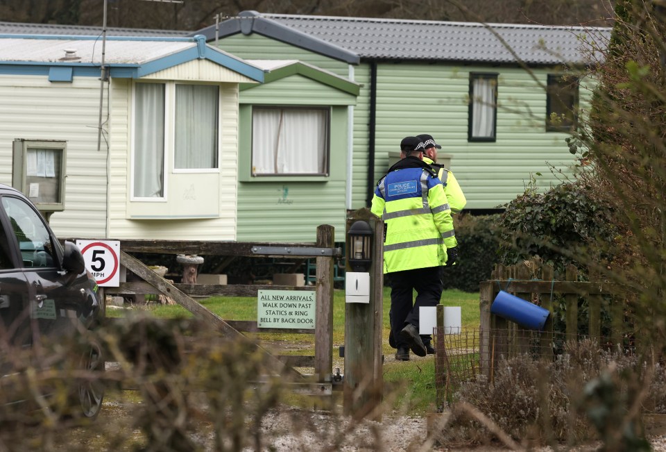 Police search a caravan site close to where Nicola Bulley vanished