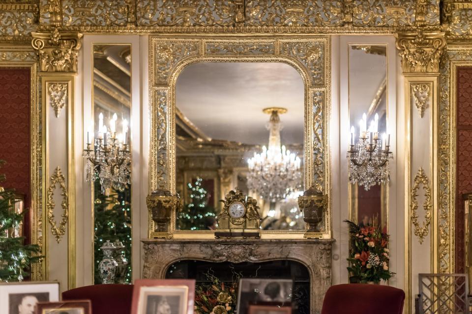 Polesden Lacey's interior with golden panelling