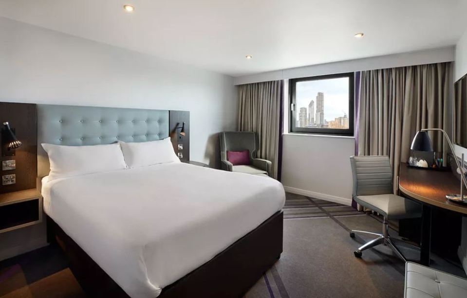 The Premier Plus rooms include a mini-fridge, complimentary water, tea, sweet treats and a coffee machine with pods