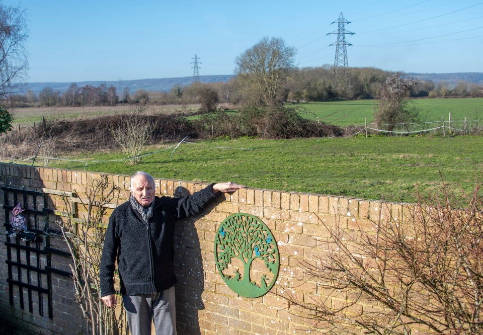 The garden of retired foreman Ray Sturgeon, 83 backs onto fields in the tiny village of Eccles that could possibly be swallowed up by proposals to build hundreds of new homes