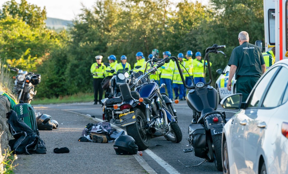 A biker related crash in Scotland