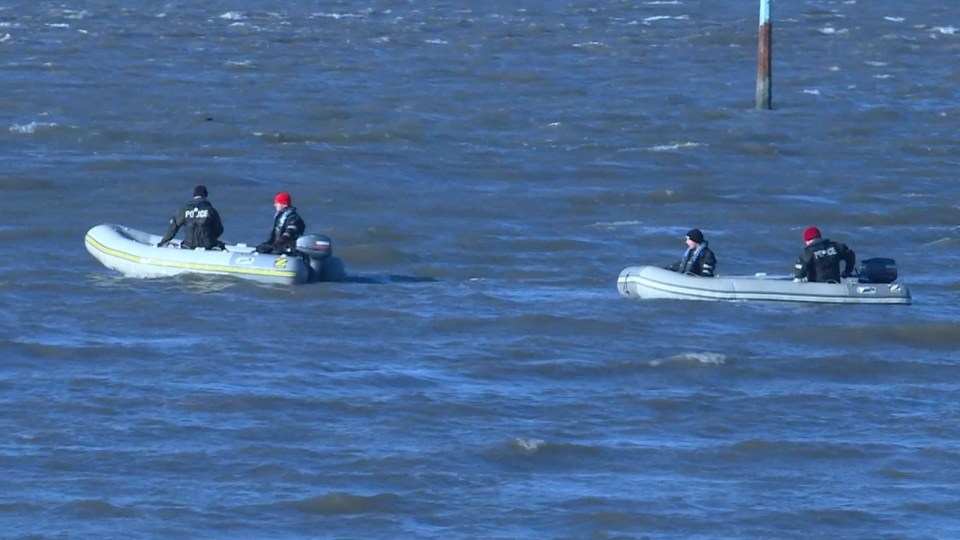 Police were today seen searching the sea 20 miles from where Nicola was last seen