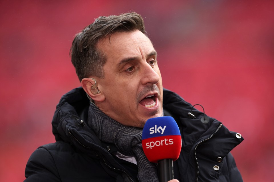 Gary Neville made a hilarious comment while commentating on the game