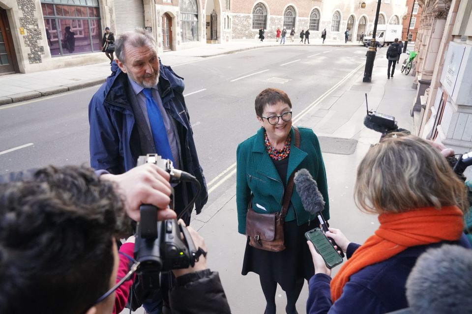 Kevin Courtney and Mary Bousted - the joint general secretaries of the NEU - speak to reporters during last-ditched efforts to reach a deal on Monday