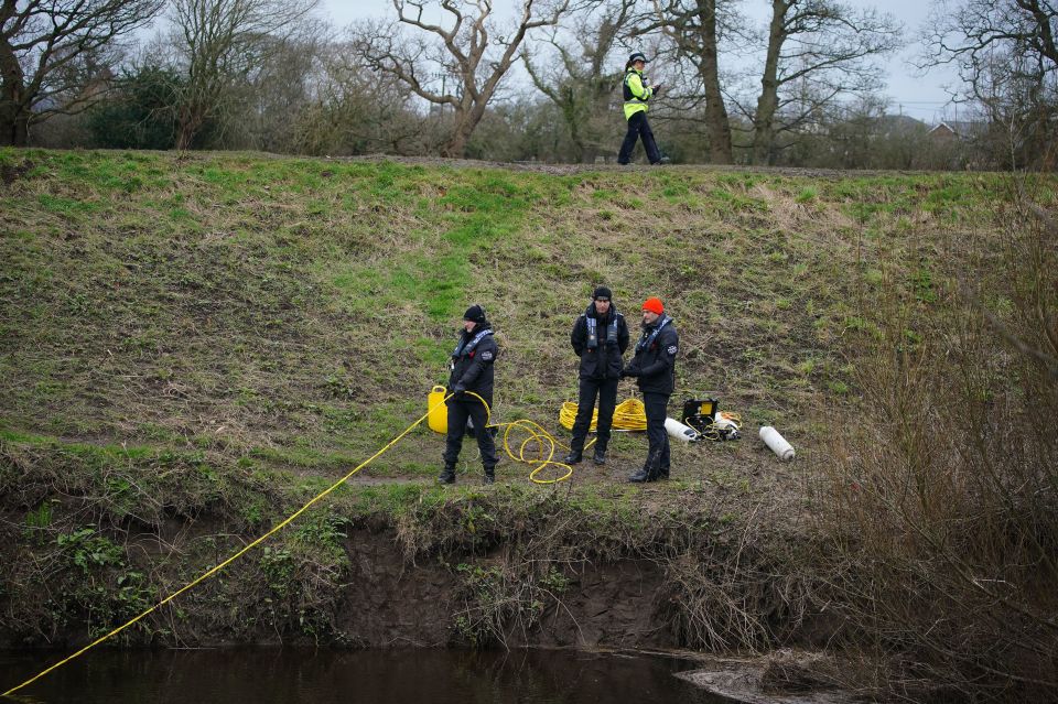 Divers are also entering the water