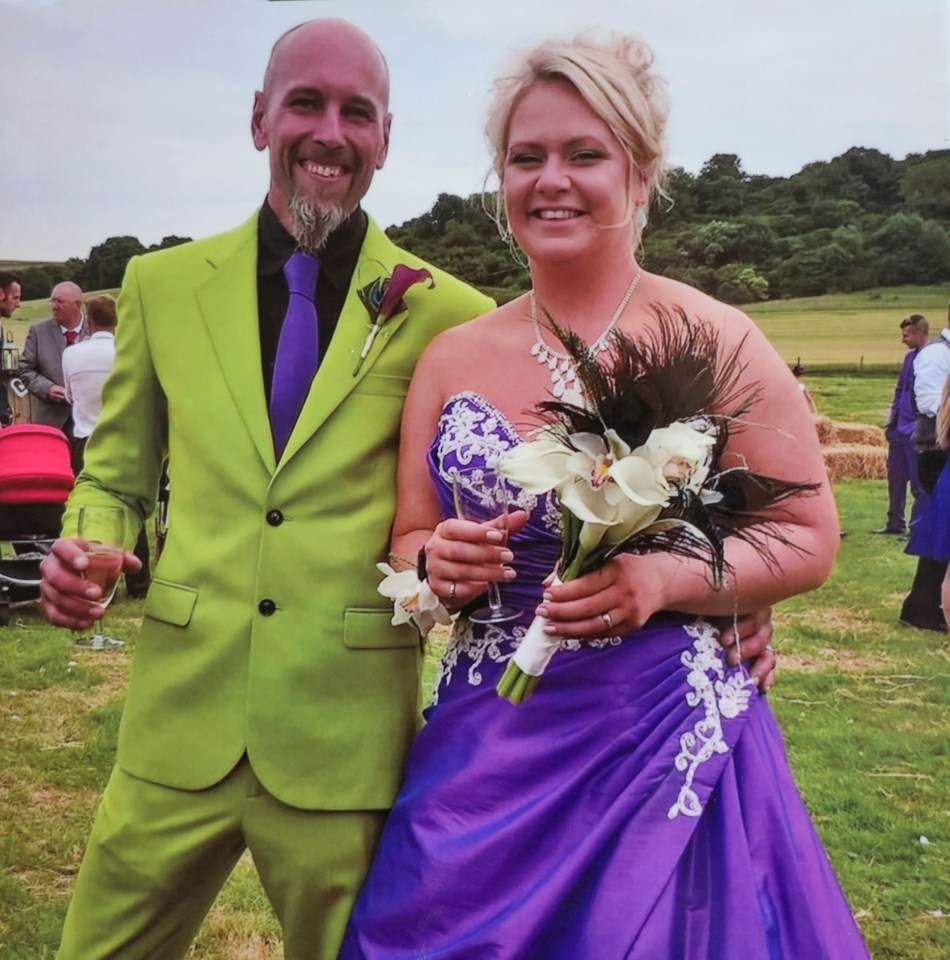 Sasha Walpole and her husband Ian at their wedding in 2016