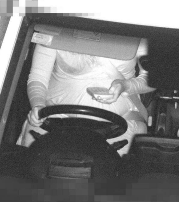 A traffic camera appeared to show the driver using a phone