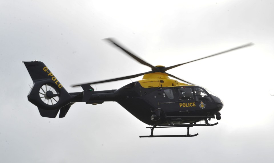 A police helicopter was sent up