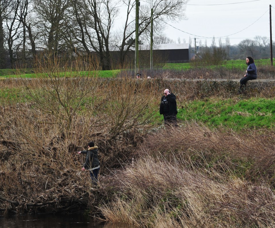 A passer by pointed out the spot where the body was found to police