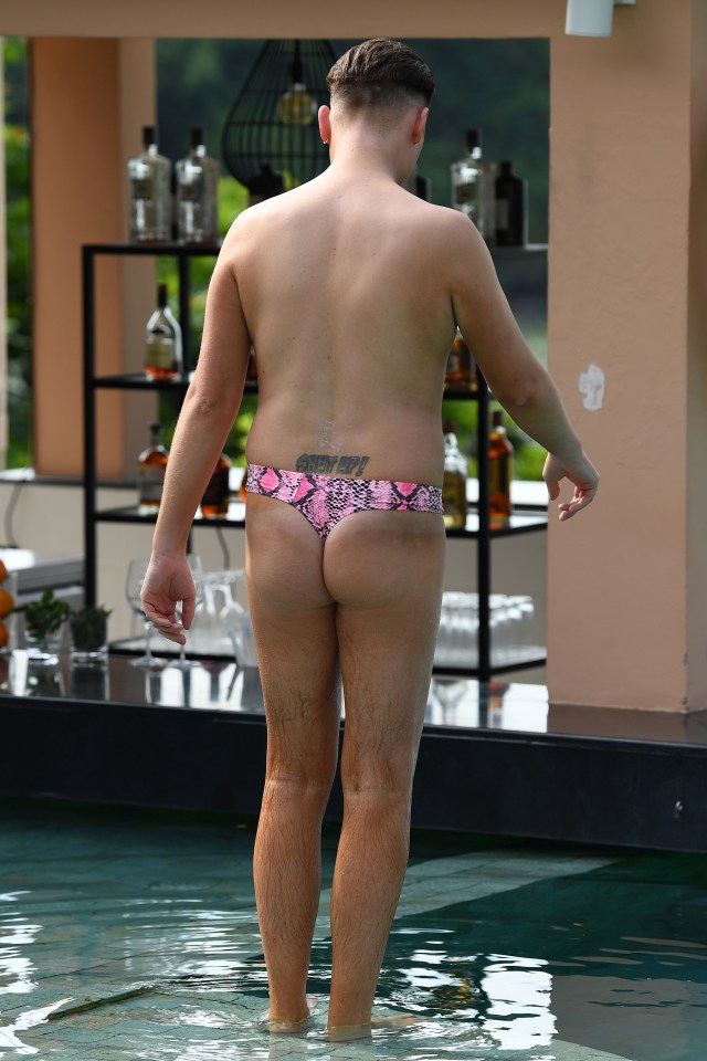 Harry opted for some very daring swimwear