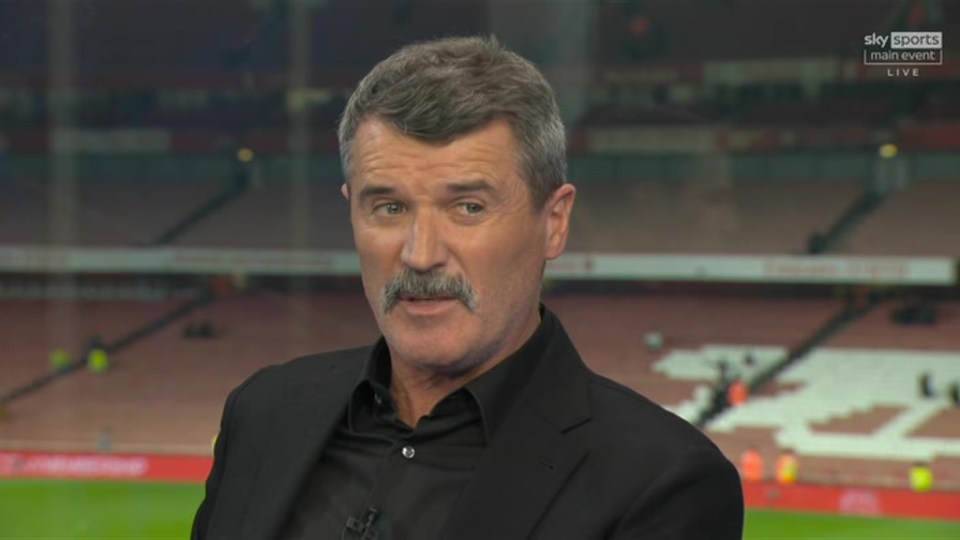 Roy Keane shows off his handlebar moustache