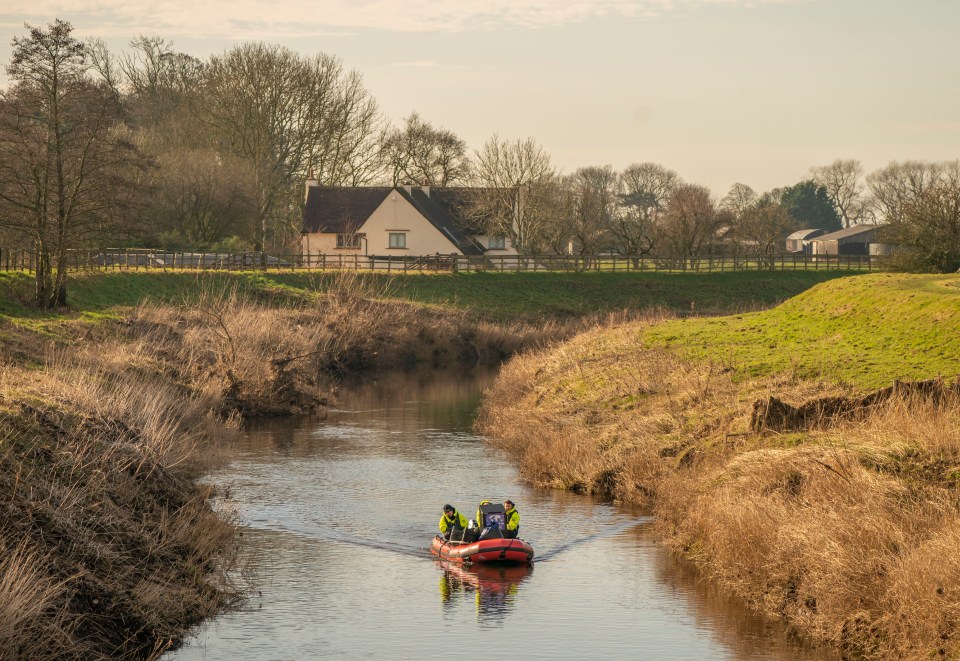 Specialist divers have been scouring the river today