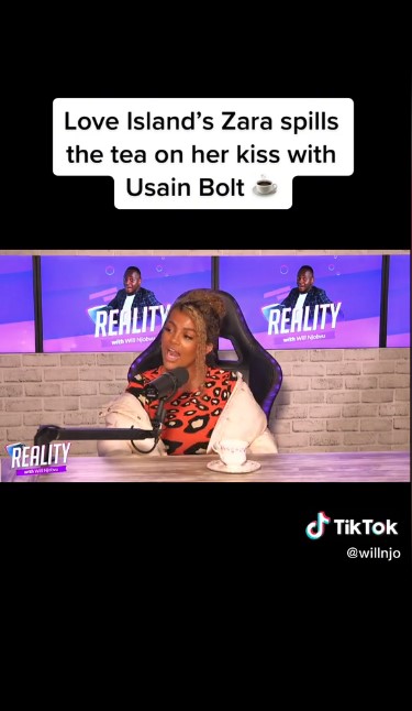 Zara appears on the podcast to discuss her kiss with Usain Bolt